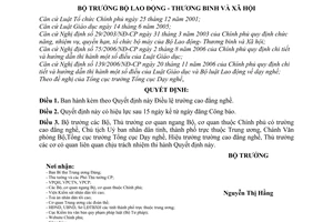 Quyết định 02/2007/QĐ-BLĐTBXH Điều lệ trường cao đẳng nghề