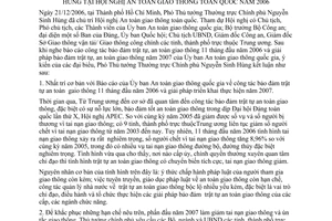 Thông báo 05/TB-VPCP kết luận Phó Thủ tướng Chính phủ Nguyễn Sinh Hùng hội nghị an toàn giao thông toàn quốc năm 2006