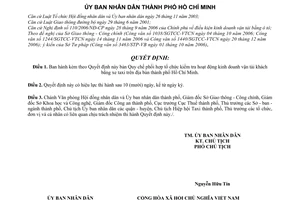 Quyết định 02/2007/QĐ-UBND quy chế phối hợp tổ chức kiểm tra hoạt động kinh doanh vận tải khách bằng xe taxi thành phố Hồ Chí Minh