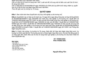 Quyết định 01/2007/QĐ-NHNN quy chế nghiệp vụ thị trường mở