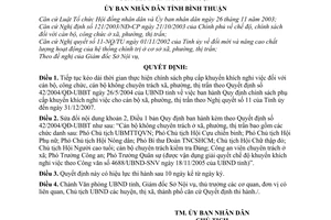 Quyết định 02/2007/QĐ-UBND tiếp tục thực hiện Quyết định 42/2004/QĐ-UBBT