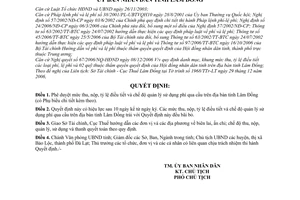 Quyết định 76/QĐ-UBND mức thu, nộp, tỷ lệ điều tiết chế độ quản lý sử dụng phí qua cầu trên địa bàn tỉnh Lâm Đồng