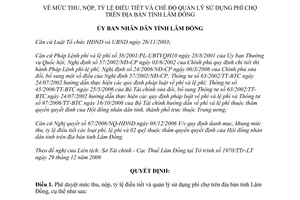 Quyết định 75/QĐ-UBND 2007 thu nộp chế độ quản lý sử dụng phí chợ Lâm Đồng