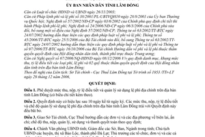 Quyết định 80/QĐ-UBND mức thu, nộp, tỷ lệ điều tiết chế độ quản lý sử dụng lệ phí địa chính