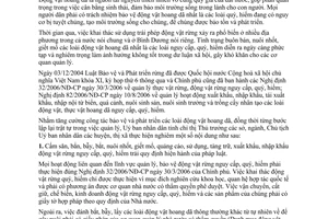 Chỉ thị 01/2007/CT-UBND công tác quản lý bảo vệ động vật hoang dã Bình Dương