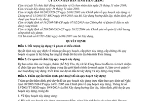 Quyết định 01/2007/QĐ-UBND phân cấp quản lý đô thị trên địa bàn tỉnh Tiền Giang