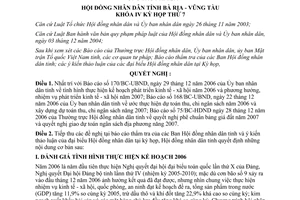 Nghị quyết 01/2007/NQ-HĐND phương hướng nhiệm vụ phát triển kinh tế xã hội