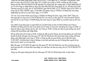 Công văn 822/TCHQ-KTTT  Xử lý thuế ô tô nhập khẩu