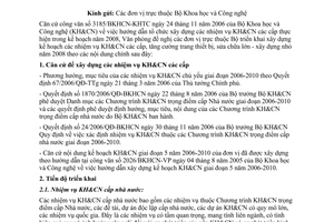 Công văn  439/BKHCN-VP  xây dựng kế hoạch các nhiệm vụ khoa học và công nghệ các cấp, tăng cường trang thiết bị, sửa chữa lớn - xây dựng nhỏ 2008
