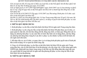 Thông tư 09/2007/TT-BTC hướng dẫn quản lý sử dụng quyết toán kinh phí bầu cử đại biểu Quốc hội Khoá 12