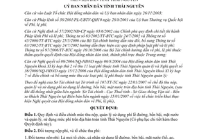 Quyết định 268/2007/QĐ-UBND chế độ thu nộ quản lý sử dụng phí