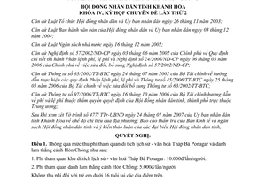 Nghị quyết 02/2007/NQ-HĐND mức thu phí tham quan di tích lịch sử - văn hoá