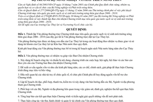 Quyết định 340/QĐ-BNN-TCCB thành lập Văn phòng thường trực