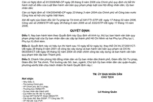 Quyết định 17 /2007/QĐ-UBND Quy định trình tự thủ tục ban hành văn bản quy phạm pháp luật Ủy ban nhân dân các cấp thành phố Hồ Chí Minh