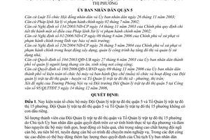 Quyết định 03/2007/QĐ-UBND kiện toàn tổ chức bộ máy và ban hành quy chế tổ chức hoạt động đội quản lý trật tự đô thị Quận 5