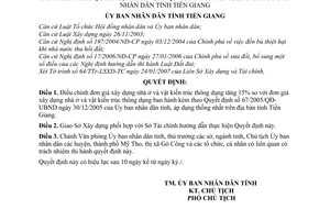 Quyết định 03/2007/QĐ-UBND điều chỉnh đơn giá xây dựng nhà ở và vật kiến trúc