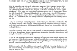 Chỉ thị 04/2007/CT-UBND phân luồng học sinh sau tốt nghiệp trung học cơ sở và phổ thông An Giang