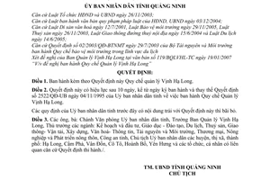 Quyết định 498/2007/QĐ-UBND  Quy chế quản lý Vịnh Hạ Long