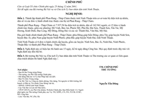 Nghị định 21/2007/NĐ-CP thành lập thành phố Phan Rang - Tháp Chàm thuộc tỉnh Ninh Thuận