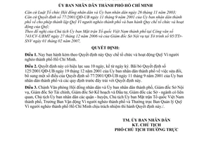 Quyết định 23/2007/QĐ-UBND Quy chế tổ chức hoạt động Quỹ Vì người nghèo thành phố Hồ Chí Minh