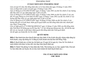 Quyết định 16/2007/QĐ-UBND Quy định thu lệ phí cấp giấy chứng nhận