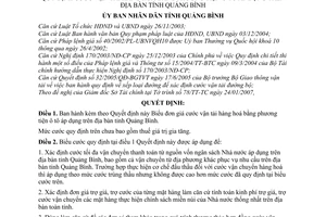 Quyết định 04/2007/QĐ-UBND cước vận tải hàng hóa bằng phương tiện ô tô áp dụng trên địa bàn tỉnh Quảng Bình