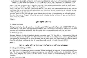 Thông tư 16/2007/TT-BNN hướng dẫn quản lý sử dụng Chứng chỉ xuất khẩu mẫu vật lưu niệm thuộc phụ lục CƯ buôn bán QT động thực vật hoang dã nguy cấp