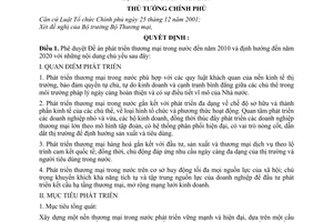 Quyết định 27/2007/QĐ-TTg phê duyệt Đề án phát triển thương mại trong nước đến năm 2010 định hướng đến năm 2020