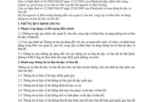 Thông tư 03/2007/TT-BTNMT hướng dẫn quản lý lưu trữ cung cấp khai thác sử dụng thông tin tư liệu đo đạc bản đồ