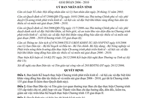 58/QĐ-UBND năm 2007 Kế hoạch thực hiện Chương trình phát triển  kinh tế - xã hội