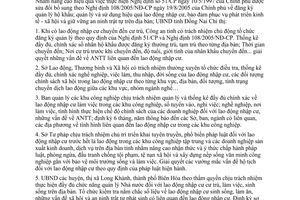 Chỉ thị 12/2007/CT-UBND công tác quản lý lao động nhập cư tỉnh Đồng Nai