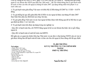 Thông báo 146/TB-BTC tỷ giá hạch toán ngoại tệ tháng 03/2007