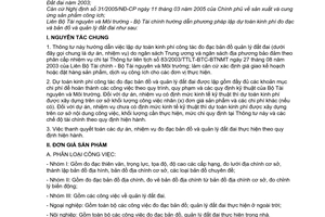 Thông tư liên tịch  04/2007/TTLT/BTNMT-BTC  hướng dẫn lập dự toán kinh phí đo đạc bản đồ và quản lý đất đai