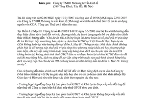 Công văn 878/TCT-PCCS  chính sách thuế dự án sử dụng vốn ODA