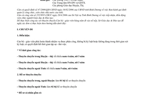 Công văn 81/SGD&ĐT-TCCB hướng dẫn công tác thuyên chuyển Cán bộ - Giáo viên