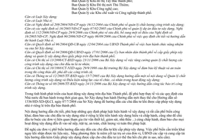 Công văn  2033/SXD-QLCLXD  phổ biến tài liệu Hướng dẫn các chủ đầu tư khi được cấp phép xây dựng nhà ở riêng lẻ trên địa bàn thành phố