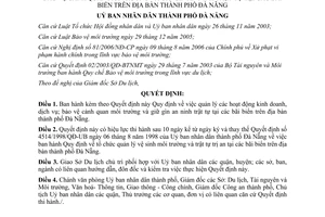 Quyết định 18/2007/QĐ-UBND quản lý hoạt động kinh doanh dịch vụ; bảo vệ