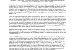 Chỉ thị 10/2007/CT-UBND tiếp công dân đối thoại với công dân trong giải quyết khiếu nại tố cáo Vĩnh Phúc