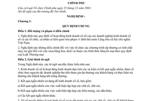 Nghị định 30/2007/NĐ-CP kinh doanh xổ số