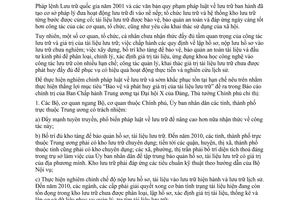 Chỉ thị 05/2007/CT-TTg tăng cường bảo vệ phát huy giá trị tài liệu lưu trữ