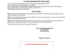 Quyết định 05/2007/QĐ-UBND Quy định tạm thời đầu tư nuôi thủy sản đăng quầng ven sông Tiền tỉnh Tiền Giang