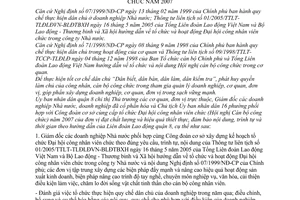 Chỉ thị 03/2007/CT-UBND tổ chức đại hội công nhân viên chức hội nghị cán bộ công chức năm 2007 Quận 8