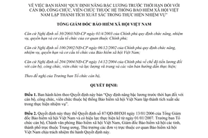 Quyết định 325/QĐ-BHXH Quy định nâng bậc lương trước thời hạn