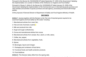 Decision No. 818/QD-BYT on promulgating the list of imported goods required