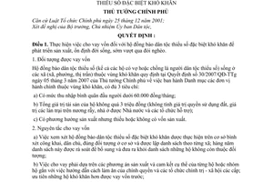 Quyết định 32/2007/QĐ-TTg cho vay vốn phát triển sản xuất hộ đồng bào dân tộc thiếu số khó khăn