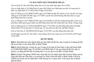 Quyết định 13/2007/QĐ-UBND thu sử dụng phí bến bãi bến xe Bình Thuận
