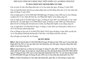 Quyết định 10/2007/QĐ-UBND bãi bỏ quyết định 248/2004/QĐ-UB Cần Thơ