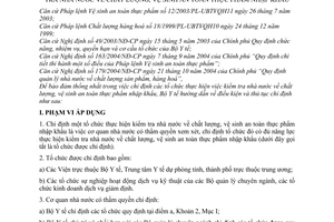 Thông tư 05/2007/TT-BYT hướng dẫn điều kiện thủ tục chỉ định tổ chức thực hiện kiểm tra nhà nước chất lượng vệ sinh an toàn thực phẩm nhập khẩu