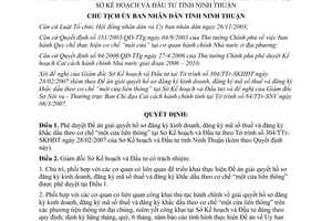 Quyết định 1070/QĐ-UBND 2007 đăng ký kinh doanh mã số thuế khắc dấu Ninh Thuận