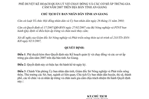 Quyết định 693/QĐ-UBND năm 2007 quản lý vịt chạy đồng cơ sở ấp trứng An Giang